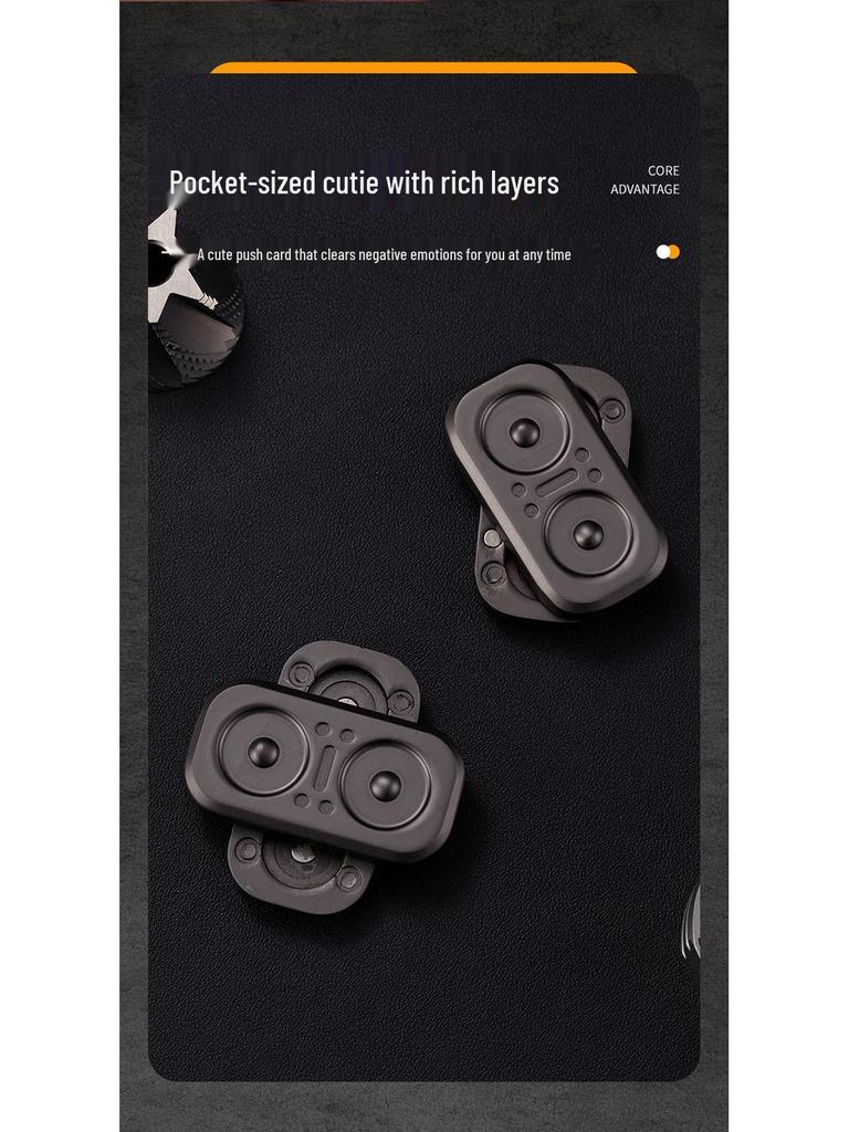 Карточный толкатель 'Сова' EDC Металлический спиннер с магнитным касанием для снятия стресса