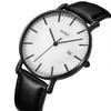 Stylish Leather Band Business Thin Brand Simple Watch P [BUREI] Men's Men's
