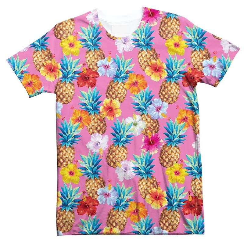 Fashion 3d Printed Fruit T Shirt For Men Vegetables Graphic T-Shirt Tops Women Summer Round Neck Short Sleeves Street Tee Shirts