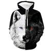 Men's Hoodie Pullover Hoodie Sweatshirt Animal Wolf Print Sports 3D Print Casual  Spring & Fall Clothing Hoodies