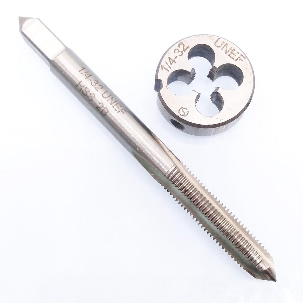 Набор метчиков и плашек 1/4"-32 UNEF HSS Метчик для нарезания резьбы с круглой плашкой Правая резьба