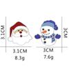 Snowman Santa Rhinestone Badge Fashionable New Year Pins Christmas Brooch  Christmas Present