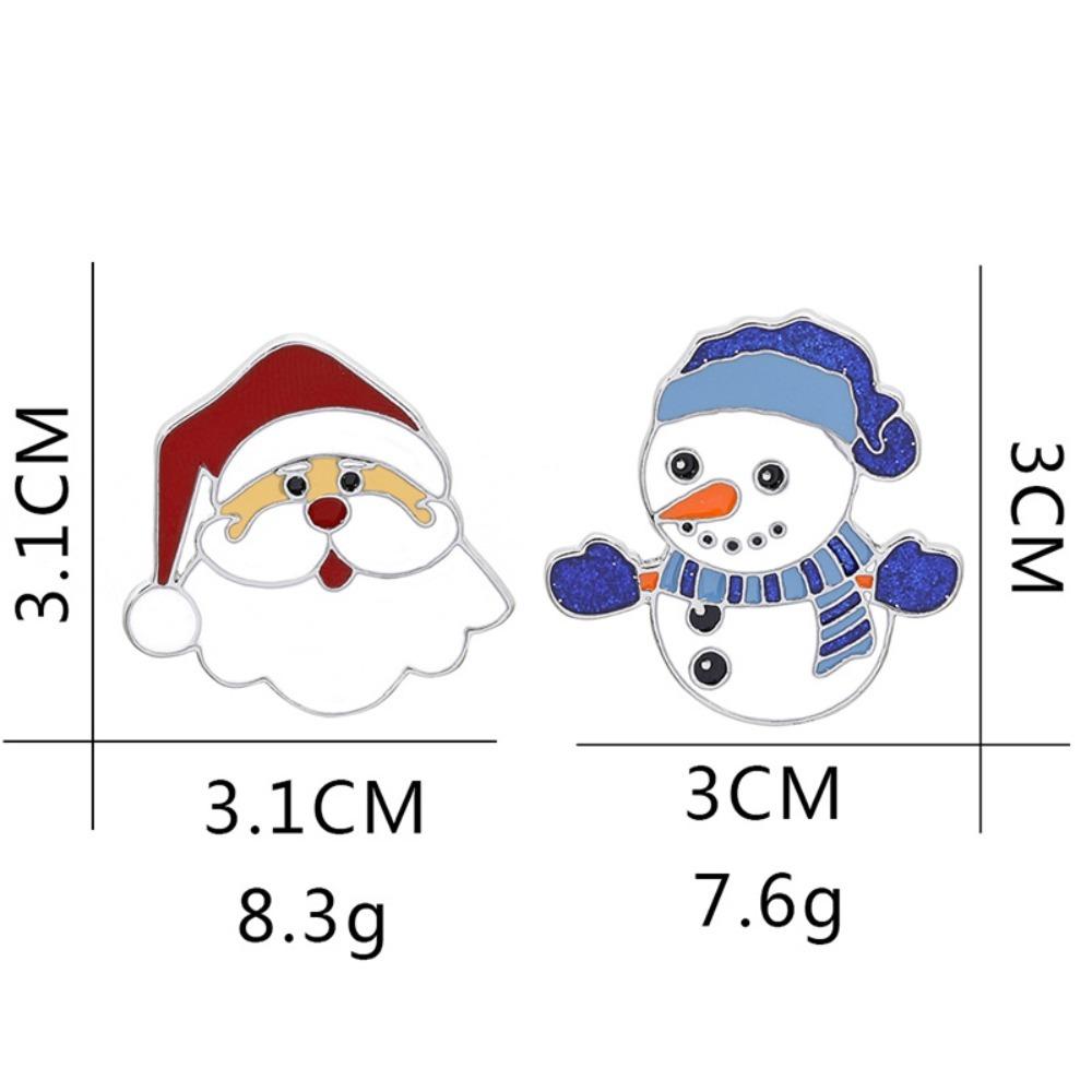 Snowman Santa Rhinestone Badge Fashionable New Year Pins Christmas Brooch Christmas Present