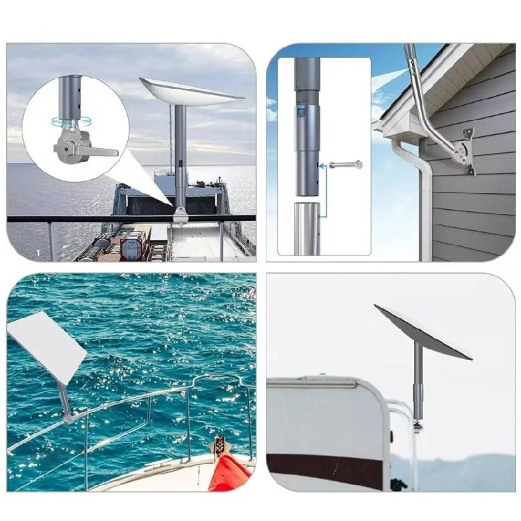 Монтажный комплект Алюминиевый Наружный Монтажный Комплект для Прямоугольной Спутниковой Антенны Starlink V2 Адаптер для Крепления на Трубу