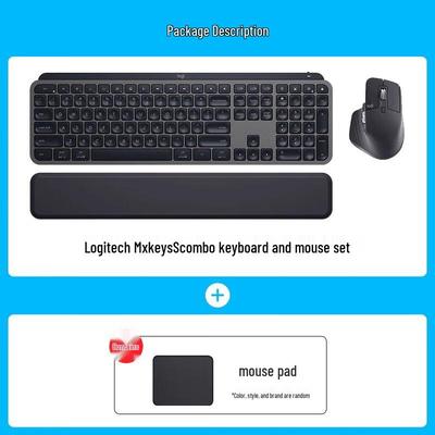 Logitech Беспроводной набор клавиатуры и мыши MX Keys S Combo с ковриком для мыши