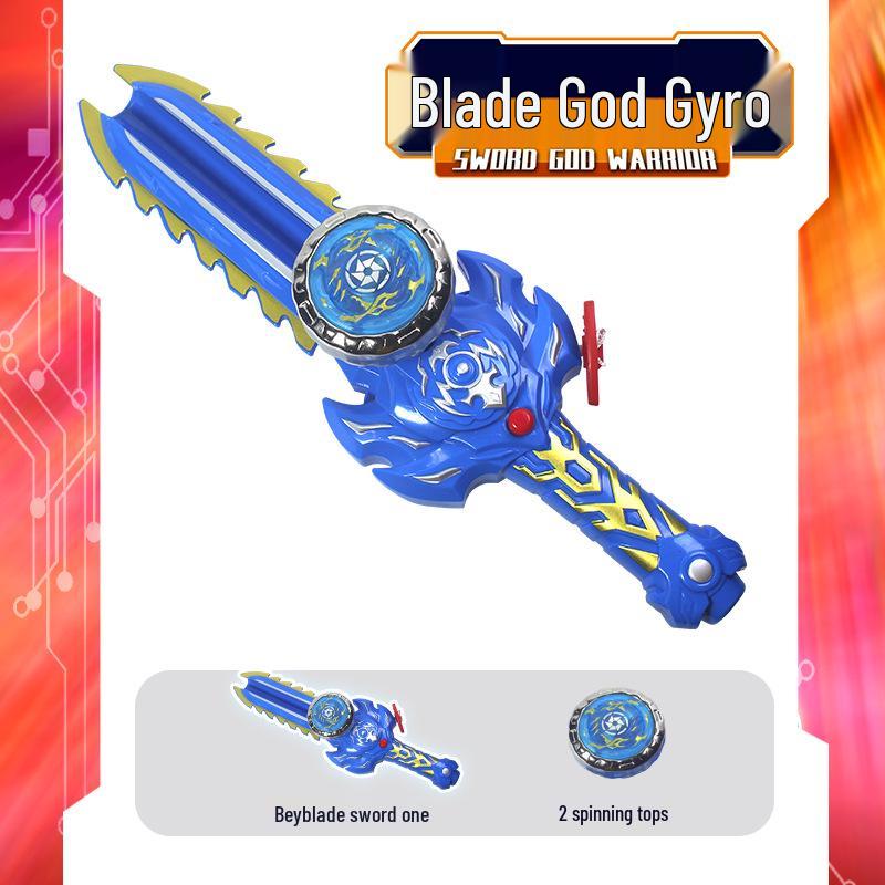 Night Market Luminous Spinning Top Sword - Traditional Battle Burst Toy for Boys