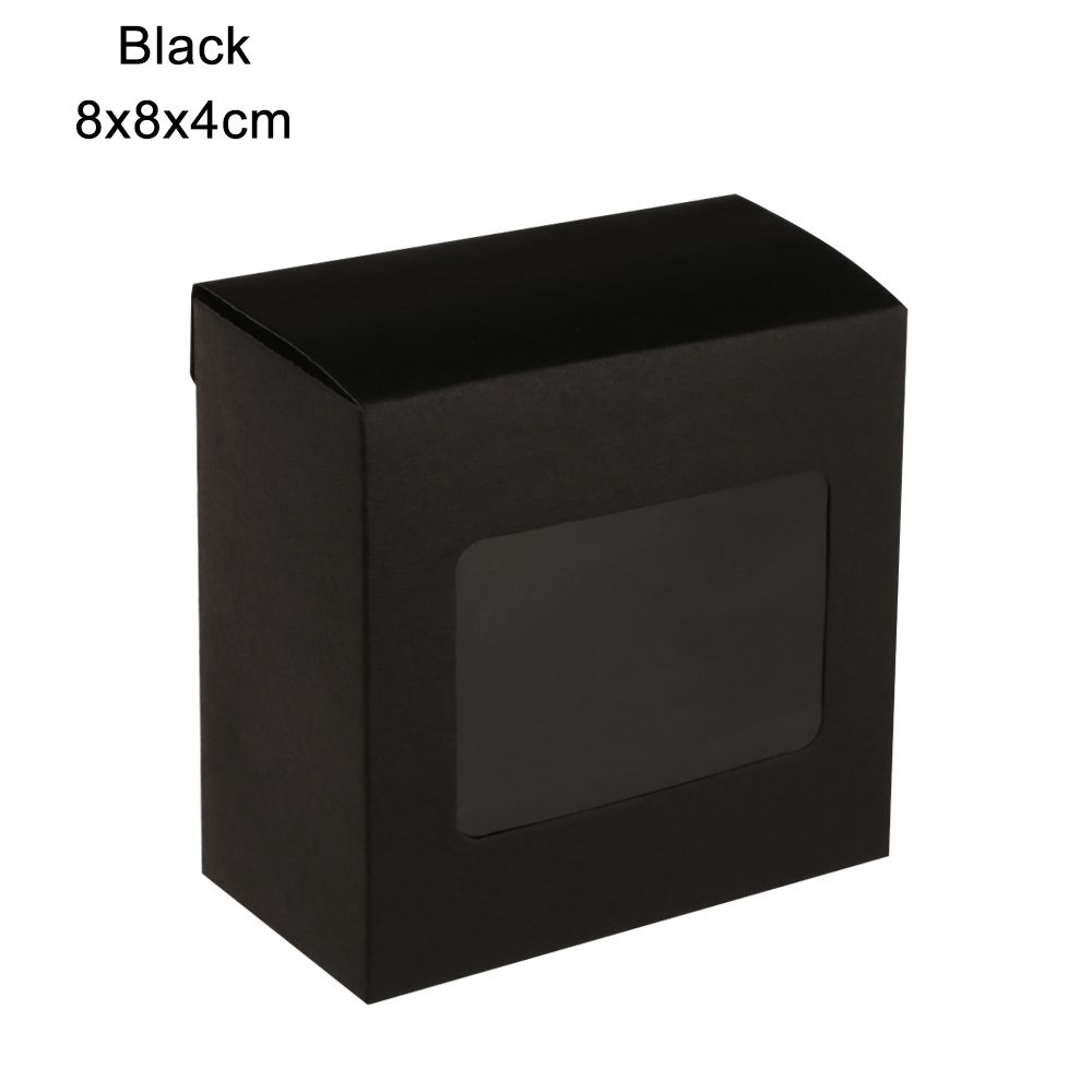 Праздничные принадлежности Подарочный футляр Упаковка для торта Бумажная подарочная коробка Прозрачное ПВХ-окно Мешок для упаковки конфет