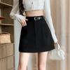 Belt Suit Short Skirt Women's Outer Wear Summer Anti-light Short Skirt High Waist Skirt