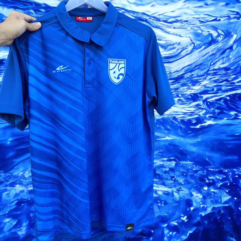 THAILAND National Football Soccer Training JERSEY Casual CHEER Print Quick Dry Shirt Polo Polyester Short Sleeve Uniform Elephant Logo Sport Outdoor
