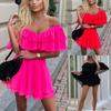 Летние пляжные милые платья с пышными рукавами и принтом, повседневное длинное платье макси с квадратным воротником и цветочным принтом Festa