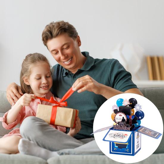 Открытка-раскладушка ко Дню матери с цветами 3D Pop Up Happy Mother's Day