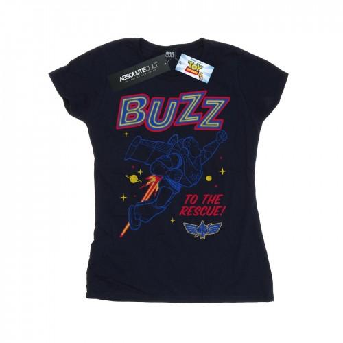 Disney Womens/Ladies Toy Story 4 Buzz To The Rescue Cotton T-Shirt
