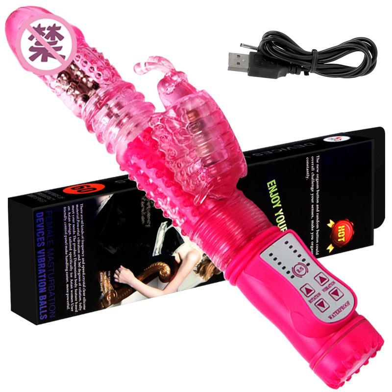 Вибратор-кролик, телескопический фаллоимитатор, вибратор, точка G, клитор, AV-палка, стимулятор, вагинальный массажер, секс-игрушки для женщин и женщин