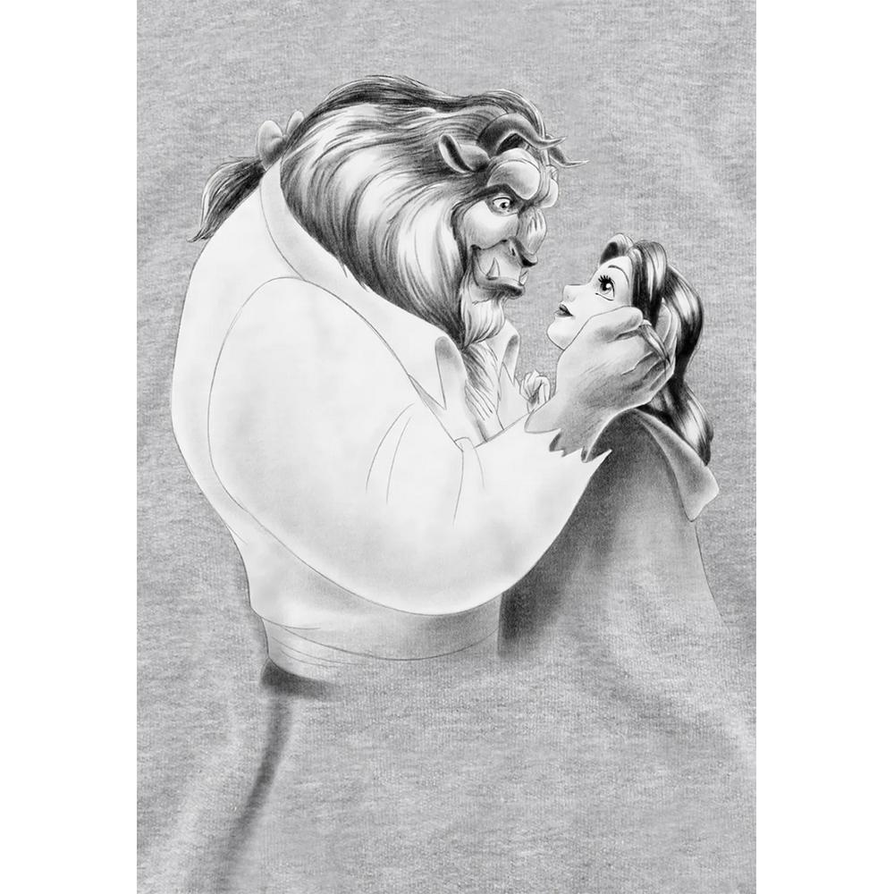 Beauty And The Beast Childrens/Kids Belle Beast Sketch Heather Hoodie