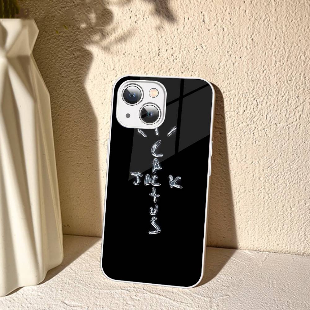 T-Travis S-ScottS Astroworld Tempered Glass For Iphone 14 13 12 11 Pro Mini XS MAX 14Plus X XS XR Cover