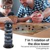 Вращающаяся башня для игральных костей 7 в 1 Многогранник Металлический кубик Спиннер с вращающимся шаром Металлическая конструкция Дизайн дракона Подземелья и игра для драконов Ролевая игра в жанре РПГ