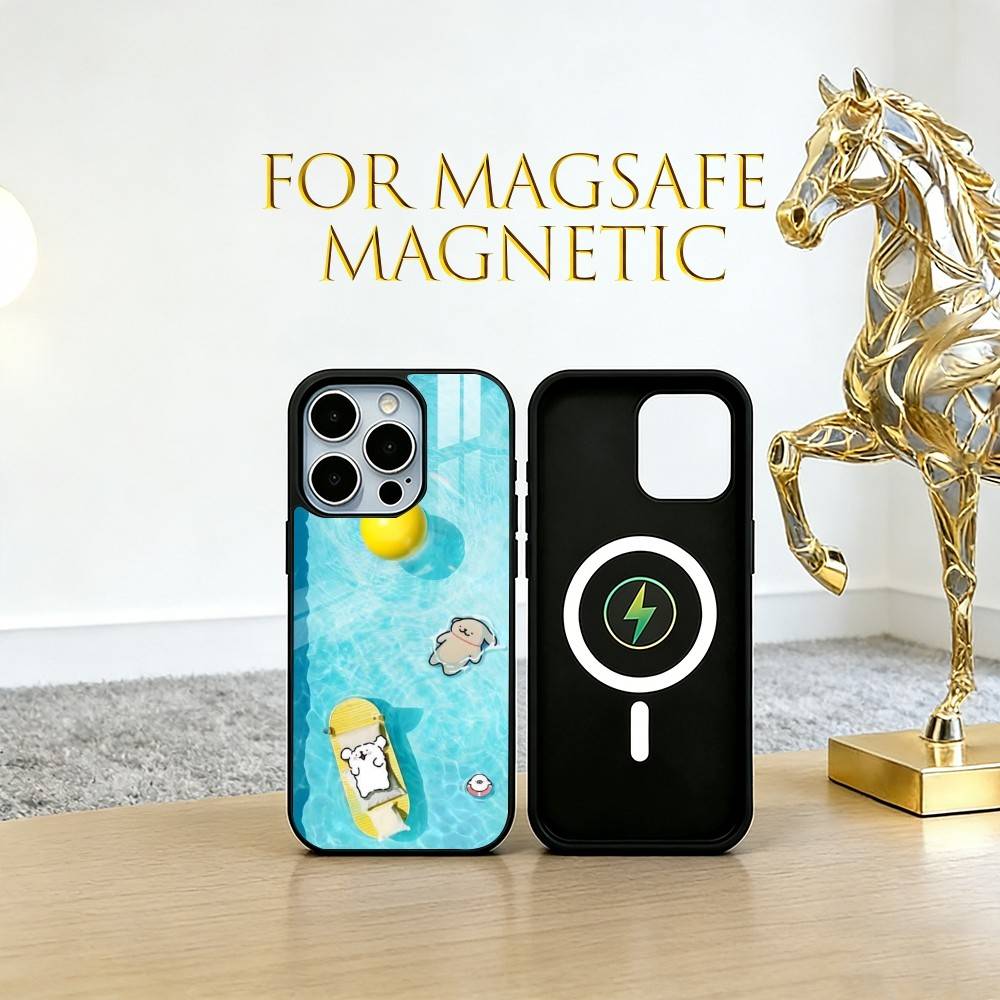 Красивый мультяшный чехол для телефона для iPhone 17, 16, 15, 14, 13, 12, 11 Plus, Pro, магнитный с Magsafe, беспроводная зарядка