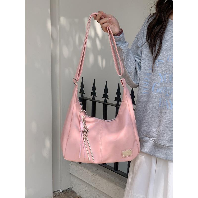 Повседневная сумка большой вместимости для женщин, новая трендовая весенняя модная сумка-тоут в студенческом стиле, сумка через плечо для поездок на работу