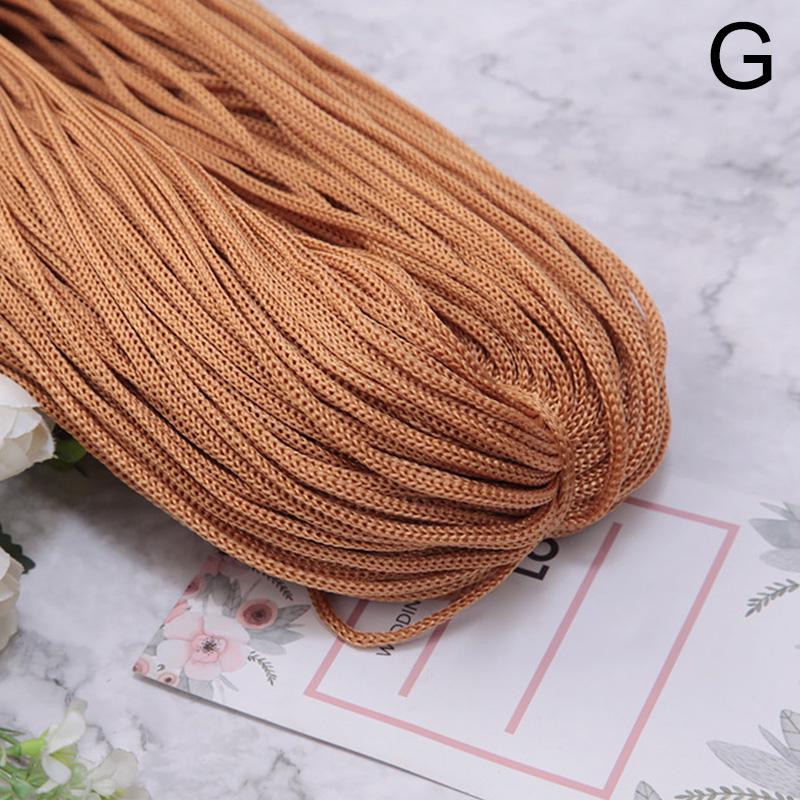 200 г 3 мм Цветная нейлоновая нить для вязания крючком, полая линия, макраме, сделай сам, ручное плетение, браслет, плетеные ремесла, изготовление обуви, сделай сам