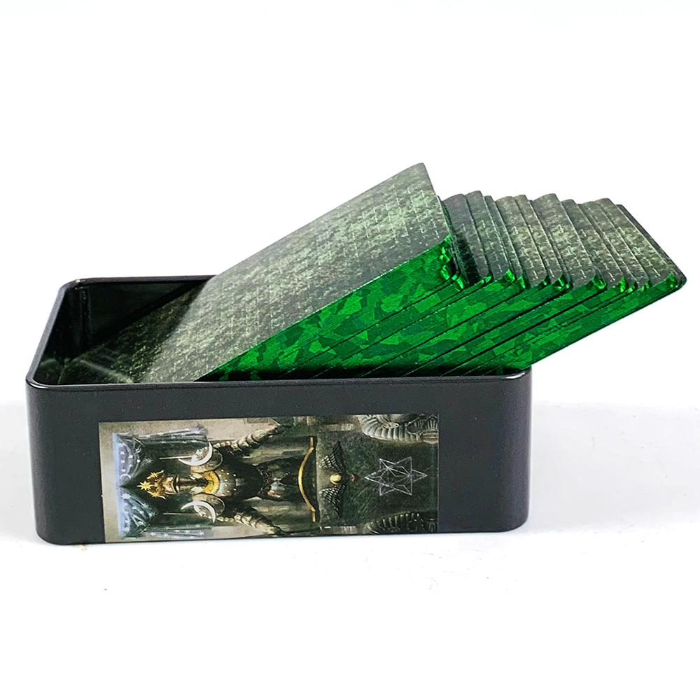 Таро Семейное Развлечение Настольная Игра В Жестяной Металлической Коробке Позолоченный Край Карты Таро Для Гадания Колода Таро