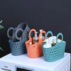 Portable Hollow Up Bathing Basket Bathroom Washing Supplies Storage Basket Hand Bag Type Laundry Drain Organizer Case Bathroom