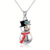 Cute Doll Shaped Christmas Necklace With Rhinestone Alloy Chain For Wear Holiday