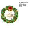 Yousheng Christmas Window Clings Large Christmas Wreath Decals with Bow Bells Balls Xmas Static Stickers for Glass Holiday Home Office Stores Decor
