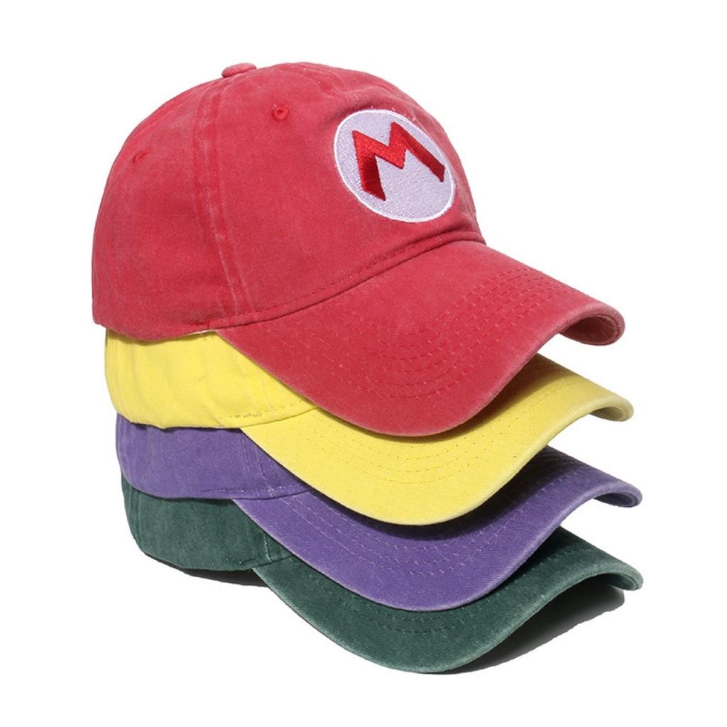 Anime game Super Luigi Brothers Cosplay Canvas Hat Sunscreen Sunshade Hat Duck Tongue Hat Baseball Cap