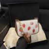 New Beautiful Strawberry Print Casual Chain Shoulder Armpit Bag Sweet Hand Bag