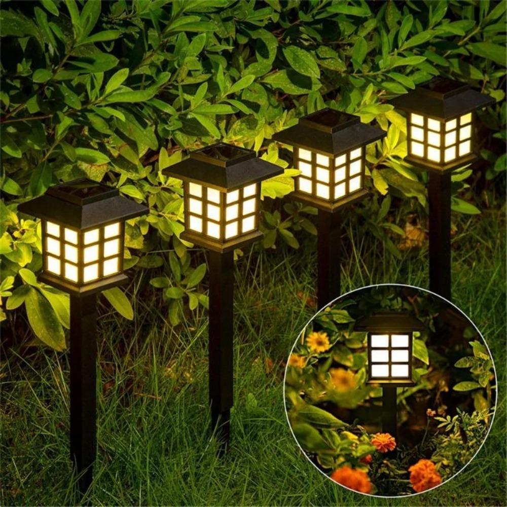 3000LM 2pcs Outdoor Solar Garden Lights Waterproof House LED Pathway Light Sensor Solar Landscape Lights For Yard Patio Walkway Garden