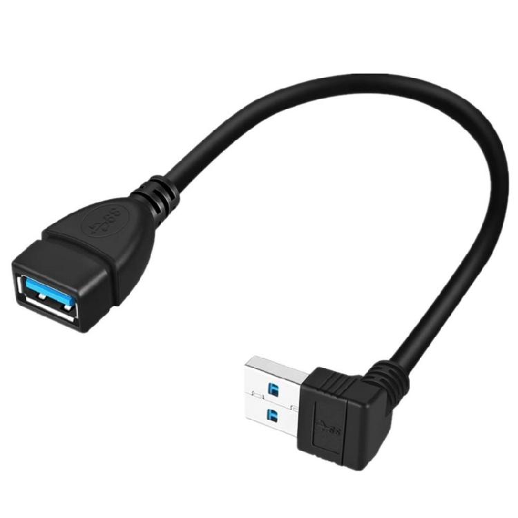 Угловой удлинитель USB 3.0 Кабель USB 3 для мыши, жесткого диска, камеры Легкое подключение и воспроизведение в ограниченном пространстве 20 см / 7,87 дюйма