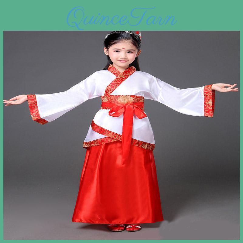 Elegant Ancient Chinese Style Ruqun Girls Childrens Hanfu Long Fairy Infanta Dress
