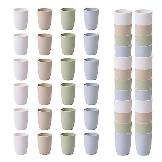 Plastic cup brushing teeth rinsing stacking (4 colors 24 pieces) Mon amulette