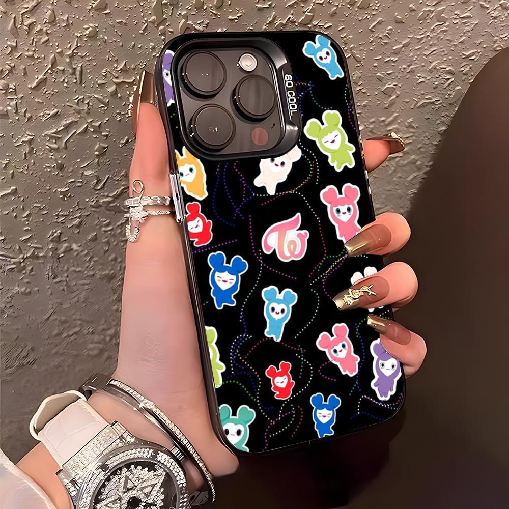 Laburi Twice-Lovelys Phone Case For IPhone17 Air 16 15 14 Plus 13 12 11 Pro XS Max Silver Black Bumper Case