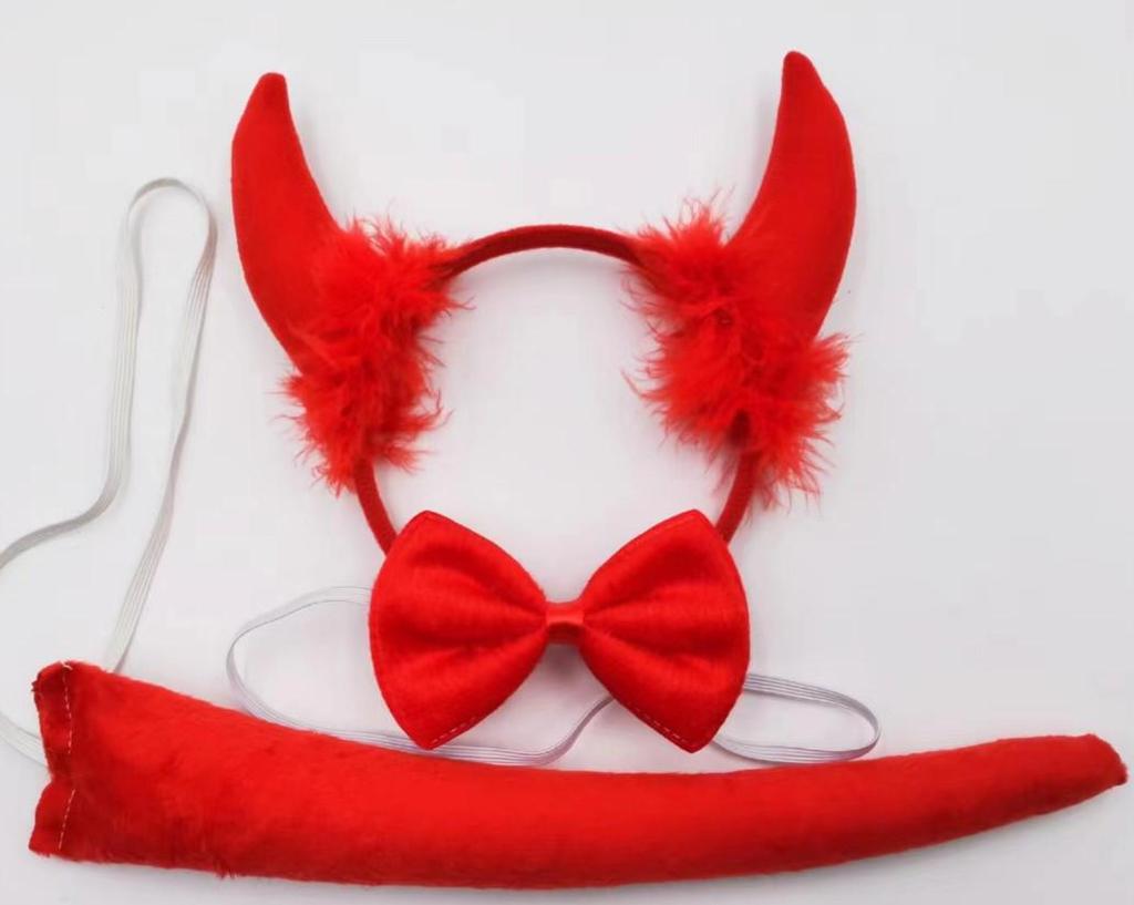 Золотой блестящий головной убор с дьявольскими рожками из пайеток для рождественского и хэллоуинского выступления.