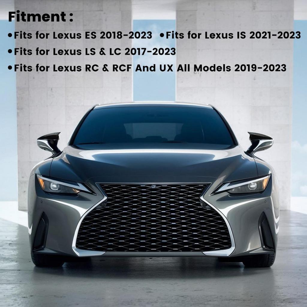 Car Rearview Side Mirror Cover Wing Cap Sticker Exterior For Lexus ES S300 IS350 IS500 2019 2020 2026 2026 2026 2026 ABS Plastic