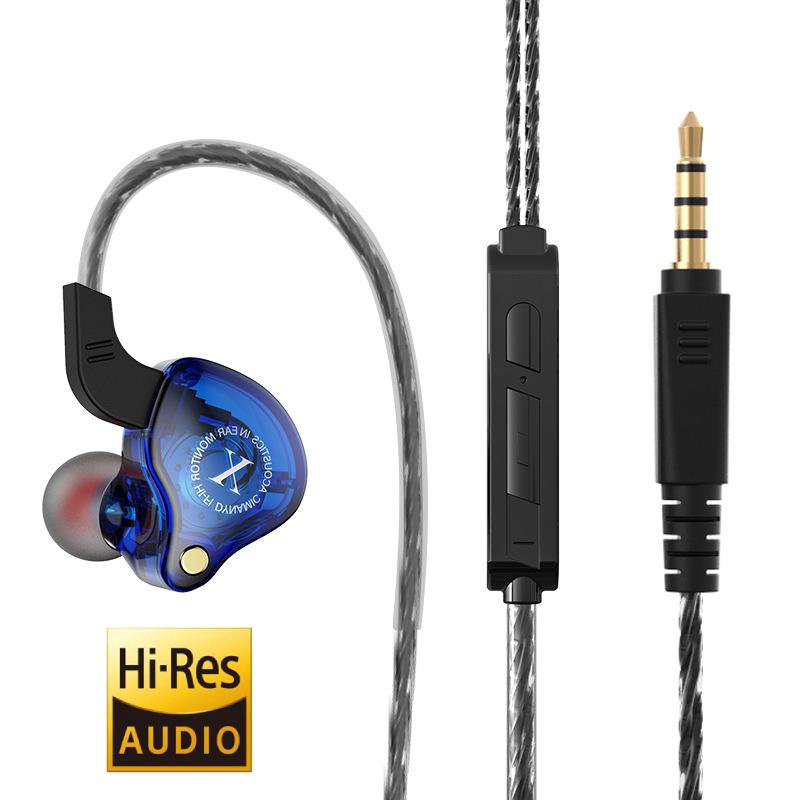 Sport Music HiFi Earphone 3.5mm Wired Headphones with Microphone Musicians Monitors Headset Bass Stereo Headset Earbuds for PC