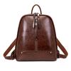 Oil Wax PU Leather Women Backpack Cross Body Shoulder Bags School Daypack Fashion Retro Female Rucksack Knapsack