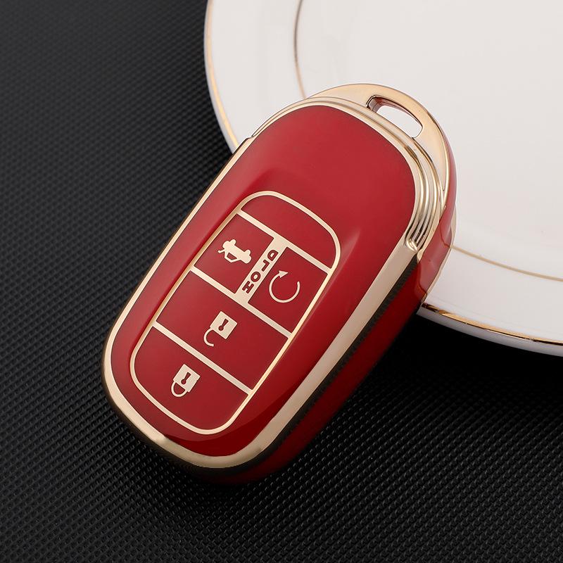 2022 Gold Edge Key Cover for Eleventh Gen Honda Civic Remote – Full Coverage Protective Shell