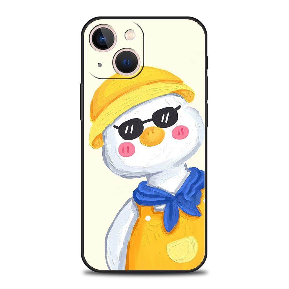 Cartoon Duck Goose Game Luxury Phone Case For iPhone 15 14 13 12 Mini 11 Pro Max XS X XR SE 7 8 Plus Soft Silicone Black Cover