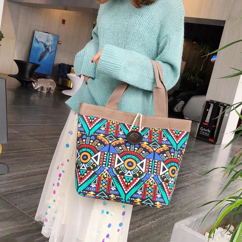 Women Canvas Bags Casual Large Daily Shoulder Tote Shopper Handbag Simple Hobo Bags 1Pcs