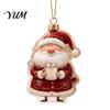 Holiday Gift Ornaments for Tree 2D Flat Acrylic Christmas Hanging Ornaments, Decorative Decorations Seasonal Holidays with Lanyard Festive Party Home