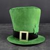 Green Homburg Leprechaun Fashion Top Hat Gifts for Boyfriend Hat Wide Brimmed Unisex Wear for Gatherings Photo Props