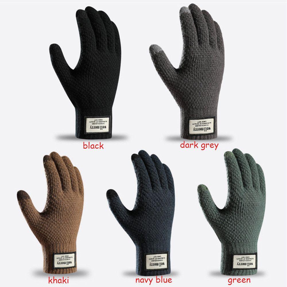 Winter Autumn Business High Quality Warm Male Mitten Touch Screen Men Gloves Wool Cashmere