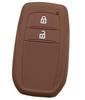 [ИКТ] Силиконовый чехол для смарт-ключа автомобиля Toyota 2 кнопки Коричневый / Новый Prius