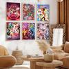 H-Hazbin Cartoon Hotel  Classic Vintage Posters Decoracion Painting Wall Art White Kraft Paper Kawaii Room Decor
