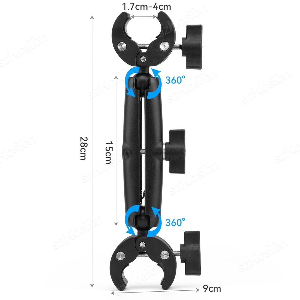 Super Clamp Двойной зажим для камеры Крабовый зажим-скоба Крепление для монитора Magic Arm Двойной шаровой адаптер для GoPro 13 Insta360