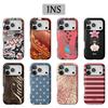 Clmj Ретро Цветочные Искры Чехол для Телефона Для IPhone 17 16e 16 15 14 13 12 11 X XS XR Air Pro Max Plus Роскошная Двухслойная Задняя Крышка