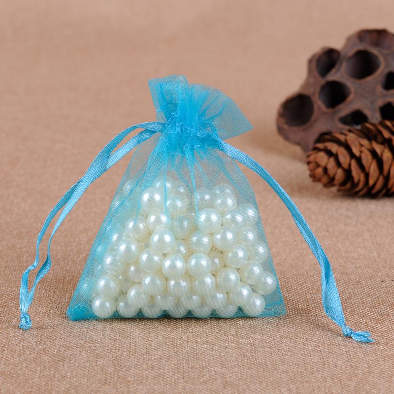 100PCS Various colors and sizes Organza Drawstring Bag Jewelry Packaging Bags Wedding Gift Storage Drawstring Pouches