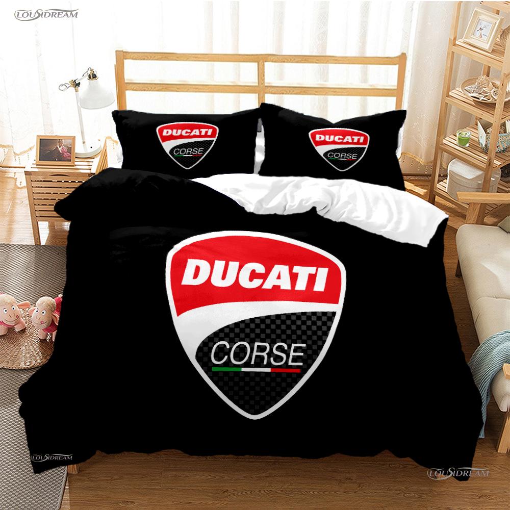 Moto Racing Casal All Season Duvet Cover Comforter Bedding Sets Soft Quilt Cover and Pillowcases Boys Single/Double/Queen/King